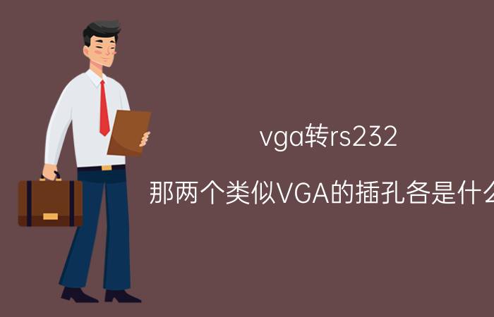 vga转rs232 那两个类似VGA的插孔各是什么？